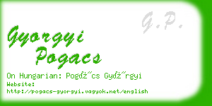 gyorgyi pogacs business card